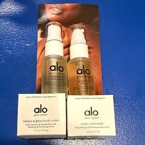 Alo Glow System Bundle Travel Size Skincare Set 4pc NIB Sealed